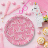 Roze kerstbogen papieren bordje (Feest)