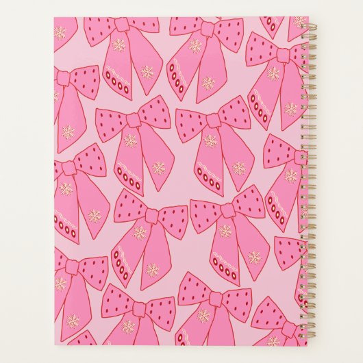 Roze kerstbogen planner (Achterkant)