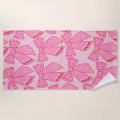 Roze kerstbogen strandlaken (Voorkant)