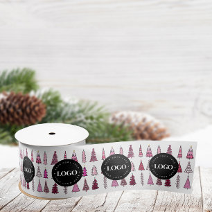 Roze kerstbomen Aangepaste Logo voor Bedrijven Lint