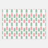 Roze kerstbomen en sierbomen inpakpapier vel (Voorkant 2)
