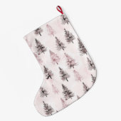 Roze Kerstbomen Grote Kerstsok (Achterkant (Hangend))