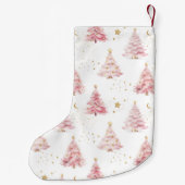 Roze kerstbomen kleine kerstsok (Achterkant)