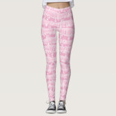 Roze kerstbomen leggings (Voorkant)