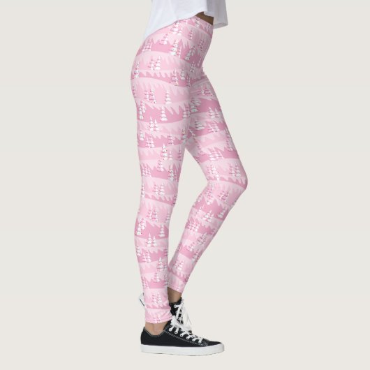 Roze kerstbomen leggings (Rechts)