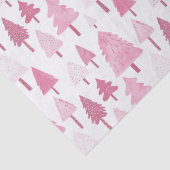 Roze kerstbomen Leuke moderne vakantie Tissuepapier (Detail)