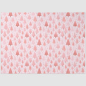 Roze kerstbomen sterren kerst tissuepapier (Voorkant)