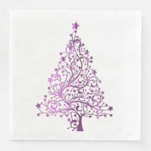 Roze Kerstboom Dinner Party Elegant Servetten