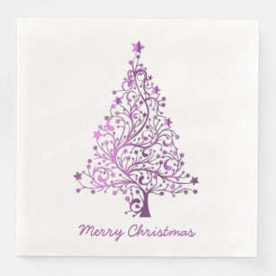 Roze Kerstboom Dinner Party Elegant Servetten