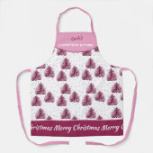 Roze Kerstboom Girly All-Over Print Schort (Voorkant)