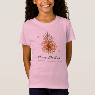 Roze Kerstboom Jongeren T-shirt
