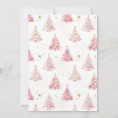 Roze kerstboom kaart (Achterkant)