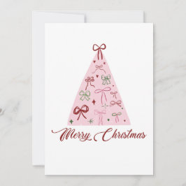 Roze Kerstboom Kaart