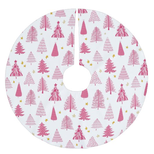 Roze kerstboom kerstboom rok (Voorkant)