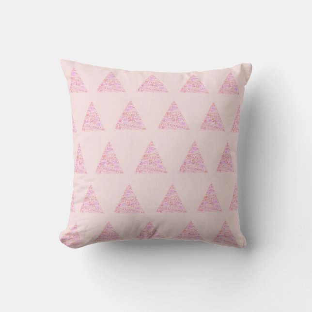 Roze kerstboom kussen (Voorkant)
