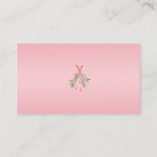 Roze Kerstboom Luier Raffle Baby shower Informatiekaartje (Achterkant)