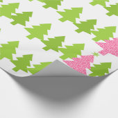 Roze kerstboom met luipaard cadeaupapier (Hoek)