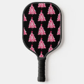 Roze kerstboom pickleball paddle (Achterkant)