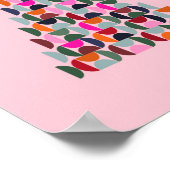 Roze kerstboom poster (Hoek)