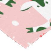 Roze Kerstboom Santa koe Tafelkleed (Gekanteld)