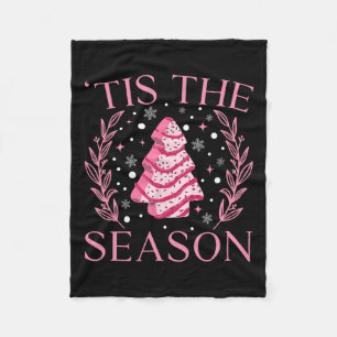 Roze kerstboom taart  kerstmis tis de Zeeen Fleece Deken