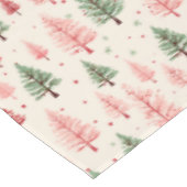 roze kerstboom tafelkleed (Gekanteld)