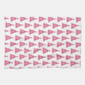 Roze kerstboom theedoek (Horizontaal)