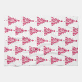 Roze kerstboom theedoek (Horizontaal)