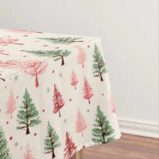 Roze Kerstboom uit het verleden  Tafelkleed