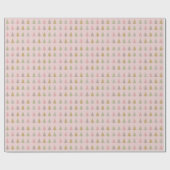 Roze kerstboompapier cadeaupapier (Vlak)
