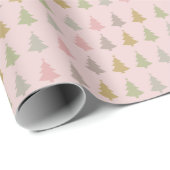 Roze kerstboompapier cadeaupapier (Rol Hoek)