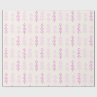 Roze kerstboompapier cadeaupapier