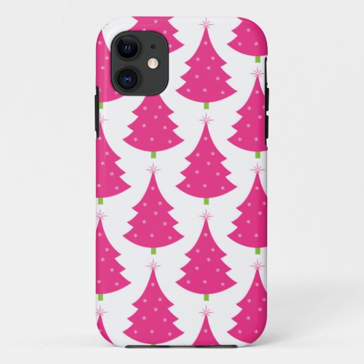  roze kerstboompatroon Case-Mate iPhone case (Achterkant)