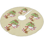 Roze kerstboomrok met flamingo kerstboom rok (Gekanteld)