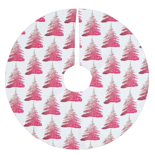 Roze kerstboomrokken met glitter kerstboom rok (Voorkant)