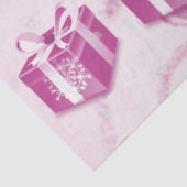 Roze kerstcadeaupapier tissuepapier (Detail)