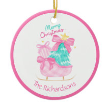 Roze Kerstcadeaus Sleigh Tree