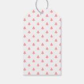 Roze kerstcadeautjes met prettig kerstcadeautje cadeaulabel (Achterkant)