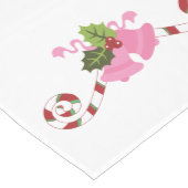 Roze kerstcellen en snoeprietjes medium tafelloper (Hoek)