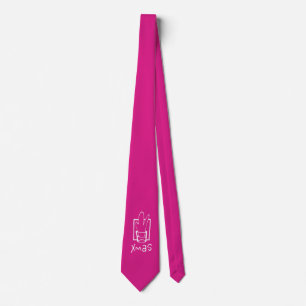 Roze Kerstfeest Stropdas