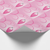 Roze kerstfeestdagen cadeaupapier (Hoek)