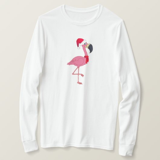 Roze kerstfeestjes lange hoes T-Shirt (Design voorkant)
