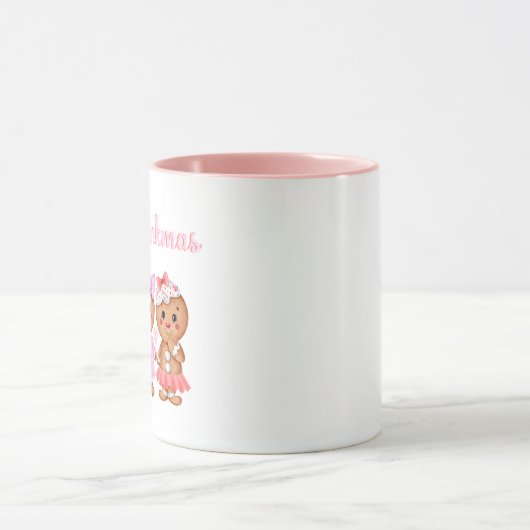 Roze kerstfeestmaal Mok (Midden)