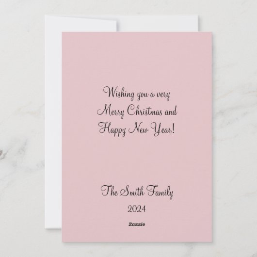 Roze kerstkaart (Achterkant)