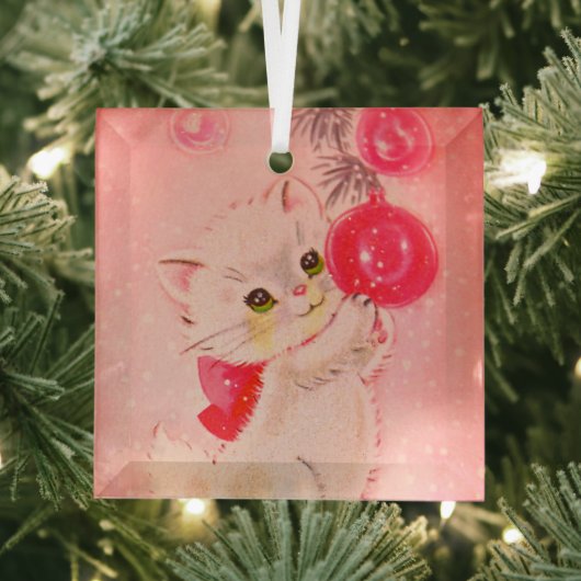  roze kerstkeuken glas ornament (Insitu)