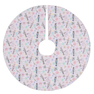 Roze kerstkraker, ontbijtkoek en snoedel kerstboom rok