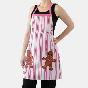 Roze kerstkrans koekjes bakken schort