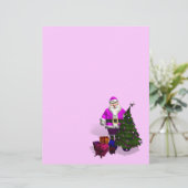 Roze kerstman (Staand voorkant)