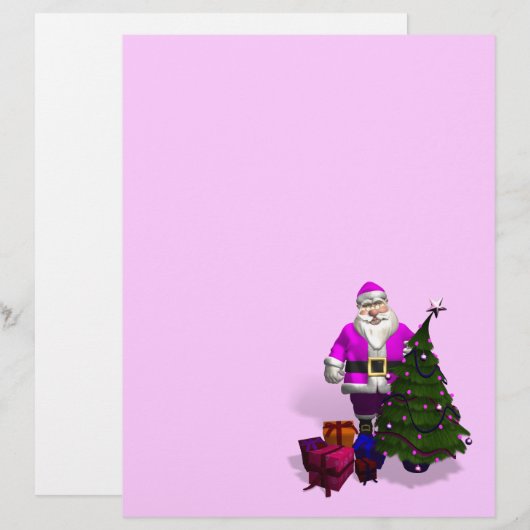 Roze kerstman (Voorkant / Achterkant)