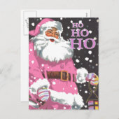 Roze Kerstman Kaart (Voorkant / Achterkant)